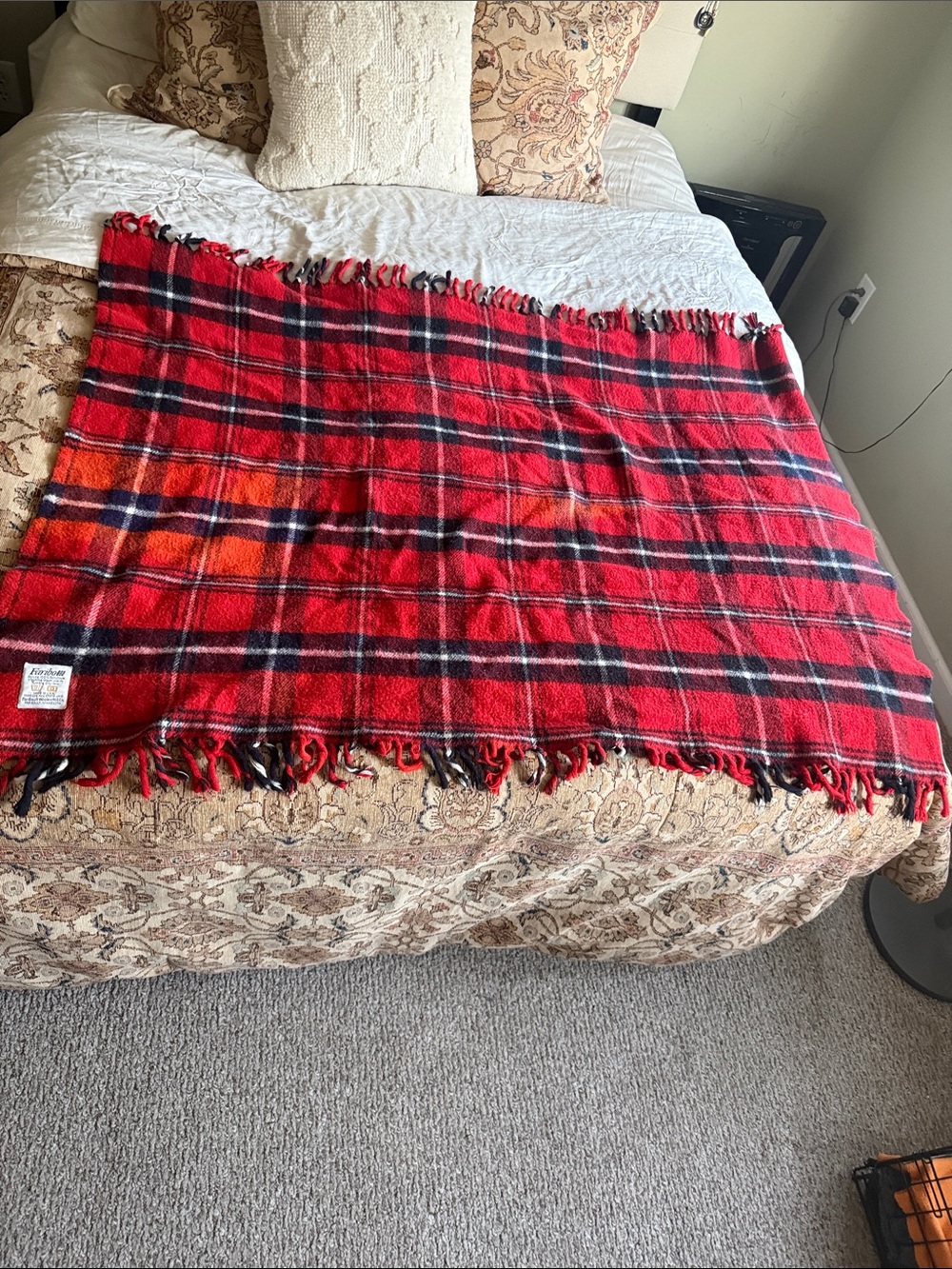Red Plaid Fringe Throw Blanket - Cozy Home Accent